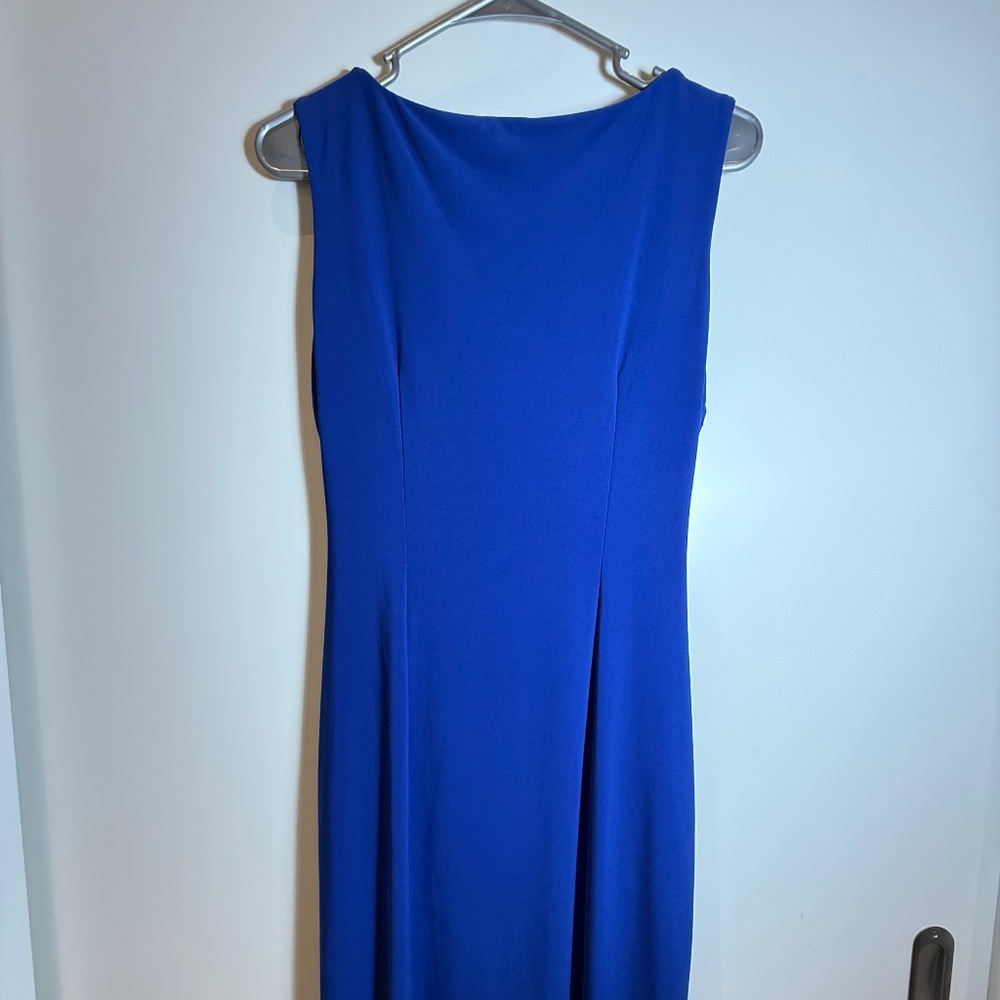 Ruched Dress Anne Klein , Blue S/M - Picture 3 of 6